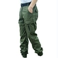 thumbnail image 1 of HOOMEUMY Men's Outdoor Quick Dry Hiking Pants Lightweight Water-Resistant Cargo Pants with Zipper Pockets Relaxed Fit Travel Camping Fishing Stretch Long Pants Green L, 1 of 2
