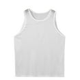 thumbnail image 1 of HOOMEUMY Men's Quick-Dry Breathable Mesh Tank Top White for Basketball Running Training Gym Workout Fitness White S, 1 of 5