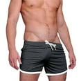 thumbnail image 1 of HOOMEUMY Men's Quick Dry Summer Mesh Sports Shorts with Pockets Drawstring Running Gym Workout Beach Shorts Gray M, 1 of 3