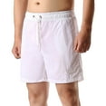 thumbnail image 1 of HOOMEUMY Men's Sports Quick Dry Swim Trunks with Pockets Mesh Lining Drawstring Waist Lightweight Summer Shorts White XL, 1 of 4