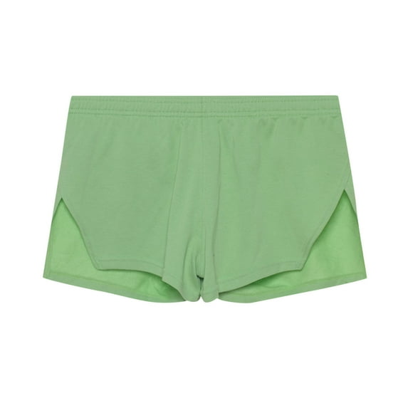 HOOMEUMY Men's Sports Running Shorts Quick Dry Gym Workout Athletic Shorts with Zipper Pockets Breathable Lightweight Shorts for Men Green XL