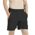 thumbnail image 1 of HOOMEUMY Men's Sportswear Quick Dry Summer Beach Shorts with Zipper Pockets Lightweight Running Gym Shorts Orange S, 1 of 4