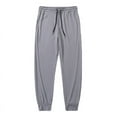thumbnail image 1 of HOOMEUMY Men's Straight Fit Drawstring Elastic Waist Bound Feet Quick Dry Jogger Pants with Pockets Tapered Leg Trousers Gray XL, 1 of 4