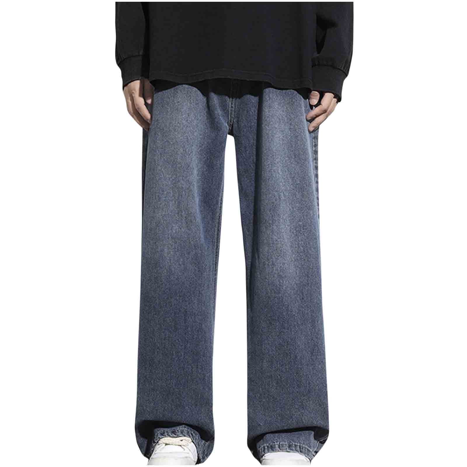 Relaxed Denim Straight Pants
