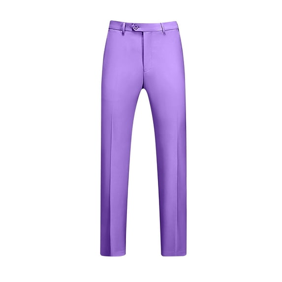 HOOMEUMY Men's Suit Pants Business Dress Trousers Flat Front Straight Leg Solid Color Office Work Slacks Gold XXXXXXL