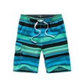 thumbnail image 1 of HOOMEUMY Men's Summer Beach Shorts Drawstring Elastic Waist Quick Dry Striped Bermuda Cargo Shorts with Pockets Green XXL, 1 of 5