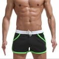 thumbnail image 1 of HOOMEUMY Men's Summer Beach Shorts Quick Dry Swim Trunks Bathing Suit with Pockets Sports Gym Running Shorts Drawstring Waist Green Black Black XXL, 1 of 6