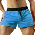 thumbnail image 1 of HOOMEUMY Men's Summer Beach Shorts with Pockets Swim Trunks Quick Dry Bathing Suits Sports Running Shorts Board Shorts Blue 4, 1 of 3
