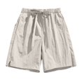 thumbnail image 1 of HOOMEUMY Men's Summer Cargo Shorts Baggy Fit Lightweight Breathable Stretch Quick Dry Beach Shorts with Pockets Yellow XL, 1 of 7