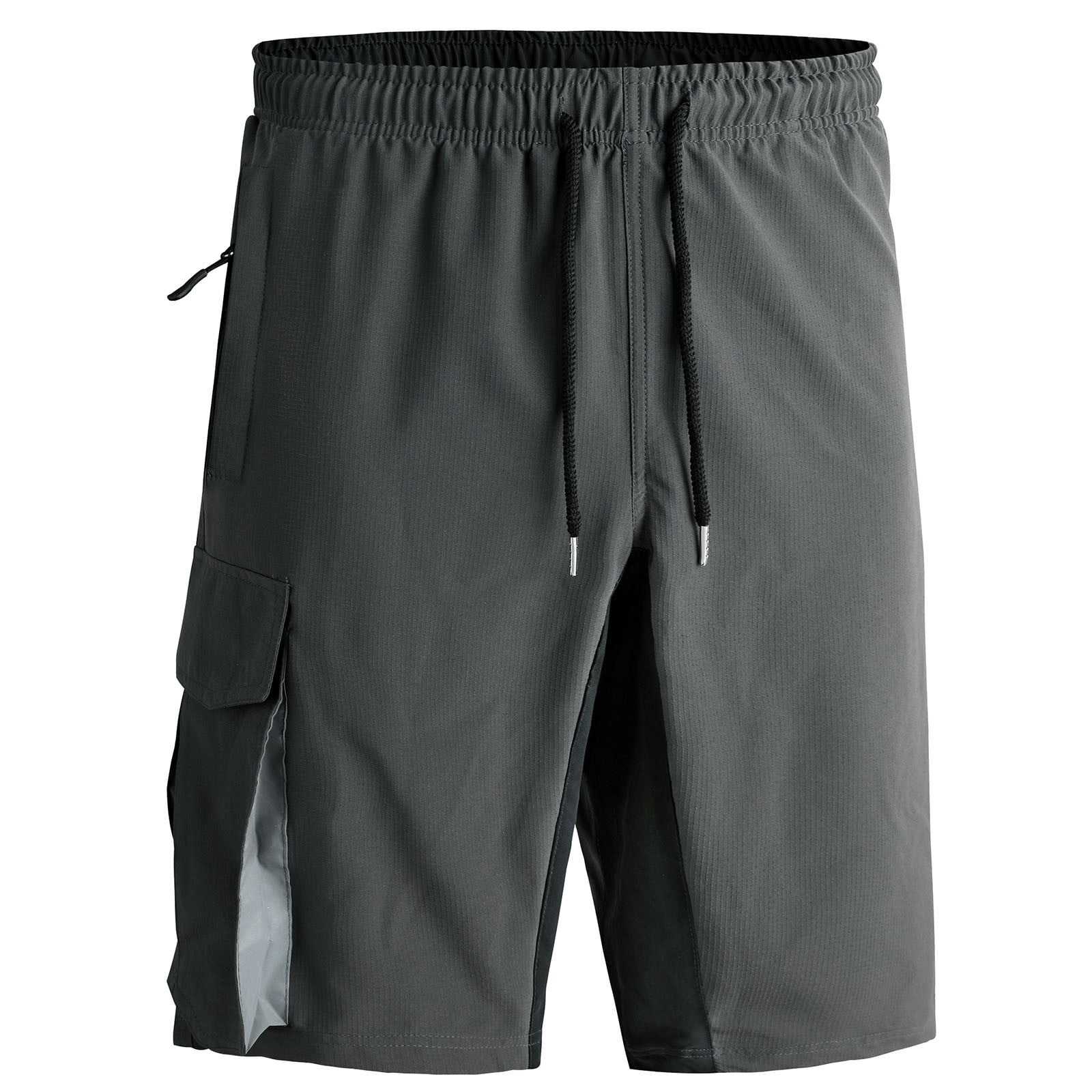LEAO Men's 2-Pack Basketball Shorts - Quick Dry With Zipper Pockets, Loose Fit (Black, Large)