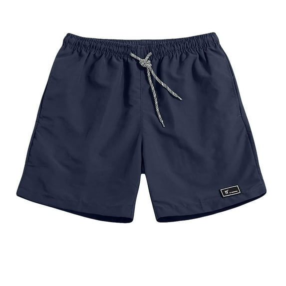 HOOMEUMY Men's Summer Cargo Shorts Quick Dry Lightweight Beach Shorts with Zipper Pockets Solid Color Bermuda Shorts Blue XXL