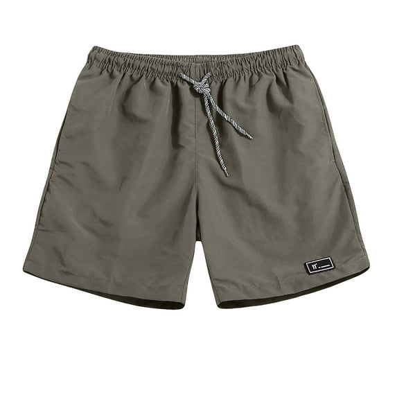 HOOMEUMY Men's Summer Cargo Shorts Quick Dry Lightweight Beach Shorts with Zipper Pockets Solid Color Bermuda Shorts Green XXL