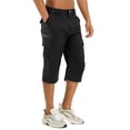 thumbnail image 1 of HOOMEUMY Men's Summer Cargo Shorts Quick Dry Lightweight Capri Hiking Work Travel Stretch Knee Length Shorts with Zipper Pockets Black XXXL, 1 of 7