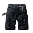 thumbnail image 1 of HOOMEUMY Men's Summer Cargo Shorts Straight Fit Wear-resistant Lightweight Breathable Cotton Multi-Pocket Bermuda Shorts Khaki Black XXL, 1 of 3