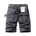 thumbnail image 1 of HOOMEUMY Men's Summer Cargo Shorts Straight Fit Work Utility Military Shorts with Belt Multi-Pockets Gray M, 1 of 3