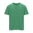 thumbnail image 1 of HOOMEUMY Men's Summer Classic Solid Basic T-Shirt Crew Neck Short Sleeve Cotton Loose Fit Breathable Lightweight Tee Casual Shirts Green XXL, 1 of 5
