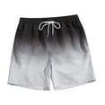 thumbnail image 1 of HOOMEUMY Men's Summer Gradient Color Swim Trunks Mesh Lining Beach Shorts with Pockets Drawstring Quick Dry Bathing Suits Gray XL, 1 of 3