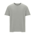 thumbnail image 1 of HOOMEUMY Men's Summer Oversized T-Shirt Crew Neck Short Sleeve Solid Loose Fit T-Shirt Basic Tee Tops Gray XXXXL, 1 of 1