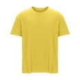 thumbnail image 1 of HOOMEUMY Men's Summer Oversized T-Shirt Hip Hop Streetwear Short Sleeve Crew Neck Solid Loose Fit T-Shirt Harajuku Style Tops Tee Yellow XL, 1 of 5