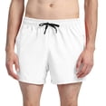 thumbnail image 1 of HOOMEUMY Men's Summer Quick Dry Drawstring Swim Trunks Beach Shorts with Pockets Lightweight Bathing Suits White M, 1 of 3