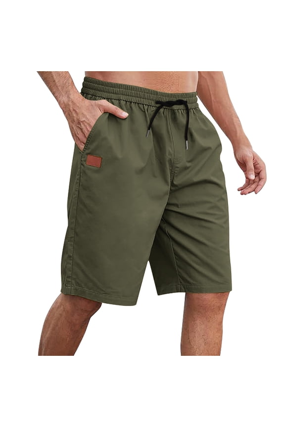 Men's Summer Shorts with Pockets Quick Dry Lightweight Beach Shorts Classic Fit Flat Front Shorts Green XXXL