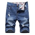 thumbnail image 1 of HOOMEUMY Men's Summer Slim Fit Stretch Ripped Distressed Denim Shorts Beach Straight Jean Shorts with Holes Blue XXL, 1 of 8