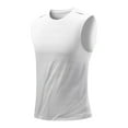 thumbnail image 1 of HOOMEUMY Men's Summer Sports Running Sleeveless Tank Top Gym Fitness Workout Muscle Stringer Quick Dry Breathable UnderVest White XXXXL, 1 of 2