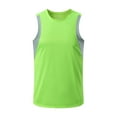 thumbnail image 1 of HOOMEUMY Men's Summer Sports Running Tank Top Quick Dry Breathable Sleeveless Fitness Gym Tank Top Muscle Vests Workout Clothes Green L, 1 of 4