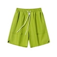 thumbnail image 1 of HOOMEUMY Men's Summer Sports Shorts Drawstring Elastic Waist Baggy Fit Athletic Running Workout Beach Shorts with Pockets Green XXXL, 1 of 3