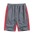thumbnail image 1 of HOOMEUMY Men's Summer Sports Shorts Drawstring Elastic Waist Side Stripe Sweatpants Gym Shorts Beach Shorts with Pockets Gray XXL, 1 of 5