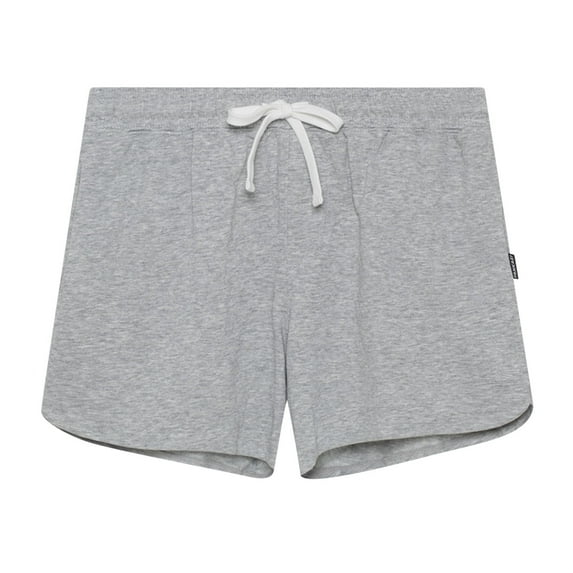 HOOMEUMY Men's Summer Sports Shorts Mid Waist Drawstring Solid Color Loose Fit Beach Shorts with Pockets Gray L