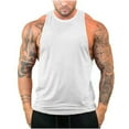 thumbnail image 1 of HOOMEUMY Men's Summer Tank Top Mesh Breathable Fitness Bodybuilding Stringer Vest Gym Workout Sleeveless Vest White L, 1 of 4