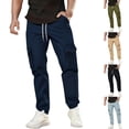 thumbnail image 1 of HOOMEUMY Men's Sweatpants Baggy High Waisted Casual Loose Fit Joggers Pants with Pockets Athletic Workout Trousers (Army Green,L), 1 of 9