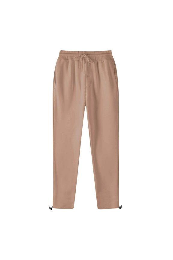 Men's Sweatpants Casual Lightweight Relaxed Fit Baggy Solid Fashion Elastic Waist Drawstring Sport Pants Running Bronze 4