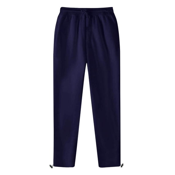 HOOMEUMY Men's Sweatpants Casual Lightweight Relaxed Fit Baggy Solid Fashion Elastic Waist Drawstring Sport Pants Running Navy 14