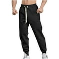 thumbnail image 1 of HOOMEUMY Men's Sweatpants Jogger Pants Elastic Waist Drawstring Loose Fit Sport Running Workout Training Trousers Comfortable Breathable Lightweight Gym Black XXXL, 1 of 9