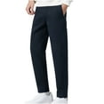 thumbnail image 1 of HOOMEUMY Men's Sweatpants Jogger Pants Elastic Waist Straight Leg Comfortable Sport Pants Loose Fit Athletic Fitness Trackpants Dark Blue XXXXL, 1 of 6