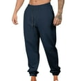 thumbnail image 1 of HOOMEUMY Men's Sweatpants Jogger Pants Loose Fit Elastic Waist Drawstring Comfortable Sweatpants for Sports Running Workout Gym Training Wear Navy XL, 1 of 5