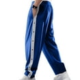 thumbnail image 1 of HOOMEUMY Men's Sweatpants Lightweight Side Striped Sweat Pants Elastic Waist Drawstring Active Sports Workout Trousers Blue XXXL, 1 of 9