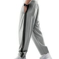 thumbnail image 1 of HOOMEUMY Men's Sweatpants Lightweight Side Striped Sweat Pants Elastic Waist Drawstring Active Sports Workout Trousers Gray XXL, 1 of 9