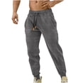thumbnail image 1 of HOOMEUMY Men's Sweatpants with Pockets Drawstring Bound Feet Basic Casual Joggers Tapered Fleece Gym Workout Pants Gray XXXL, 1 of 3