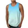 thumbnail image 1 of HOOMEUMY Men's Tie Dye Gradient Tank Top Summer Beach Party Vacation Loose Fit Ombre Sleeveless Tank Tops Muscle Vest f_Multicolor L, 1 of 4