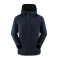 thumbnail image 1 of HOOMEUMY Men's Waterproof Windproof Jacket Lightweight Breathable Wear-resistant Outdoor Hiking Raincoat Hooded Navy XXXL, 1 of 9