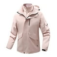 thumbnail image 1 of HOOMEUMY Men's Winter Jacket Fleece Lined Waterproof Windproof Hooded Outdoor Coat Warm Thick Snow Ski Jacket Pink L, 1 of 9