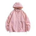 thumbnail image 1 of HOOMEUMY Mens Athletic Jacket 2025 Trendy Classic Solid Coat Crew Neck Jacket Sun Protection Design Casual Workout Long Sleeve Clothes Fashion Pink L, 1 of 6