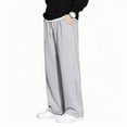thumbnail image 1 of HOOMEUMY Mens Baggy Straight Leg Sweatpants Drawstring Elastic Waist Sweatpants Casual Sweat Pants with Pockets (Gray,XXL), 1 of 3