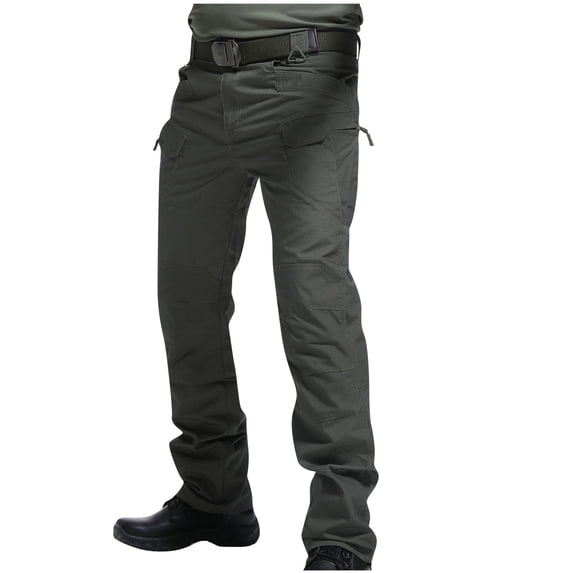 HOOMEUMY Mens Cargo Pants Basic Workout Style Fashion 2025 Trendy Waterproof Trousers Stretch Pants Pocketed Design Versatile Green XXXXXL