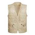 thumbnail image 1 of HOOMEUMY Mens Cargo Vest Sleeveless Clothes Fashion 2025 Trendy Classic Solid Coat V-Neck Jacket Quick Dry Design Casual Workout Black XXL, 1 of 8