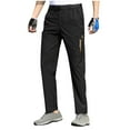 thumbnail image 1 of HOOMEUMY Mens Hiking Pants Casual Button Zipper Fitness Pant Athletic Outdoor Sports Cycling Pants (Black,XL), 1 of 6