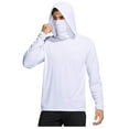 thumbnail image 1 of HOOMEUMY Mens Hooded Sunscreen Clothing Classic Solid Design High Neck Tops Lightweight Breathable Blouse Casual Basic Long Sleeve Shirts Fashion 2025 Trendy White XL, 1 of 6